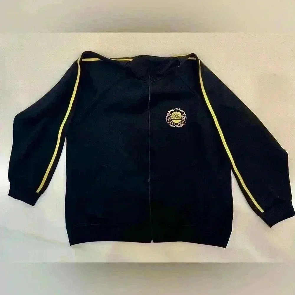 PNB NATION black zip up jacket size 3X in new like condition streetwear hip-hop